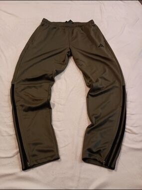 Adidas Sereno AEROREADY 3-Stripes Tapered Pants Men's Size XLT Olive Strata